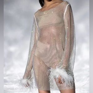 💎 Akira Crystal Rhinestone Mesh Dress 💎